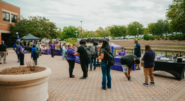 Students mingle at the 2024 Student Success Festival.